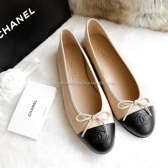 chanel caviar beige flats